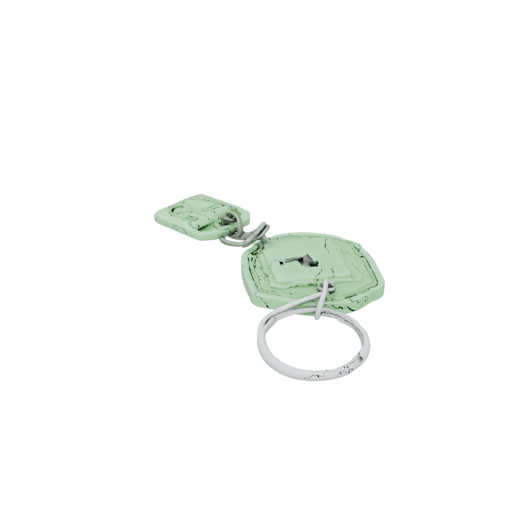 Glow Layered Monogram Initial F — keychains 3D print model, STL