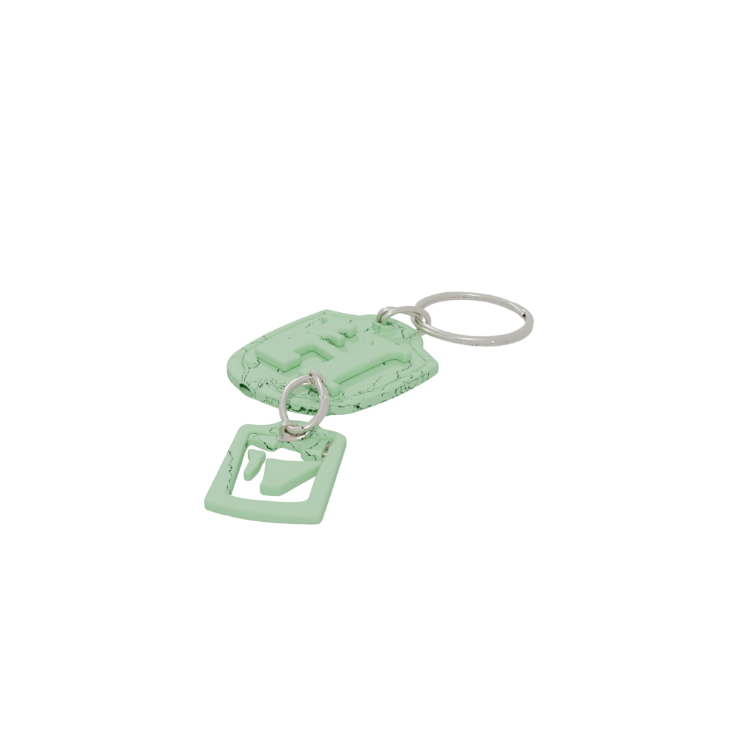Glow Layered Monogram Initial H — keychains 3D print model, STL