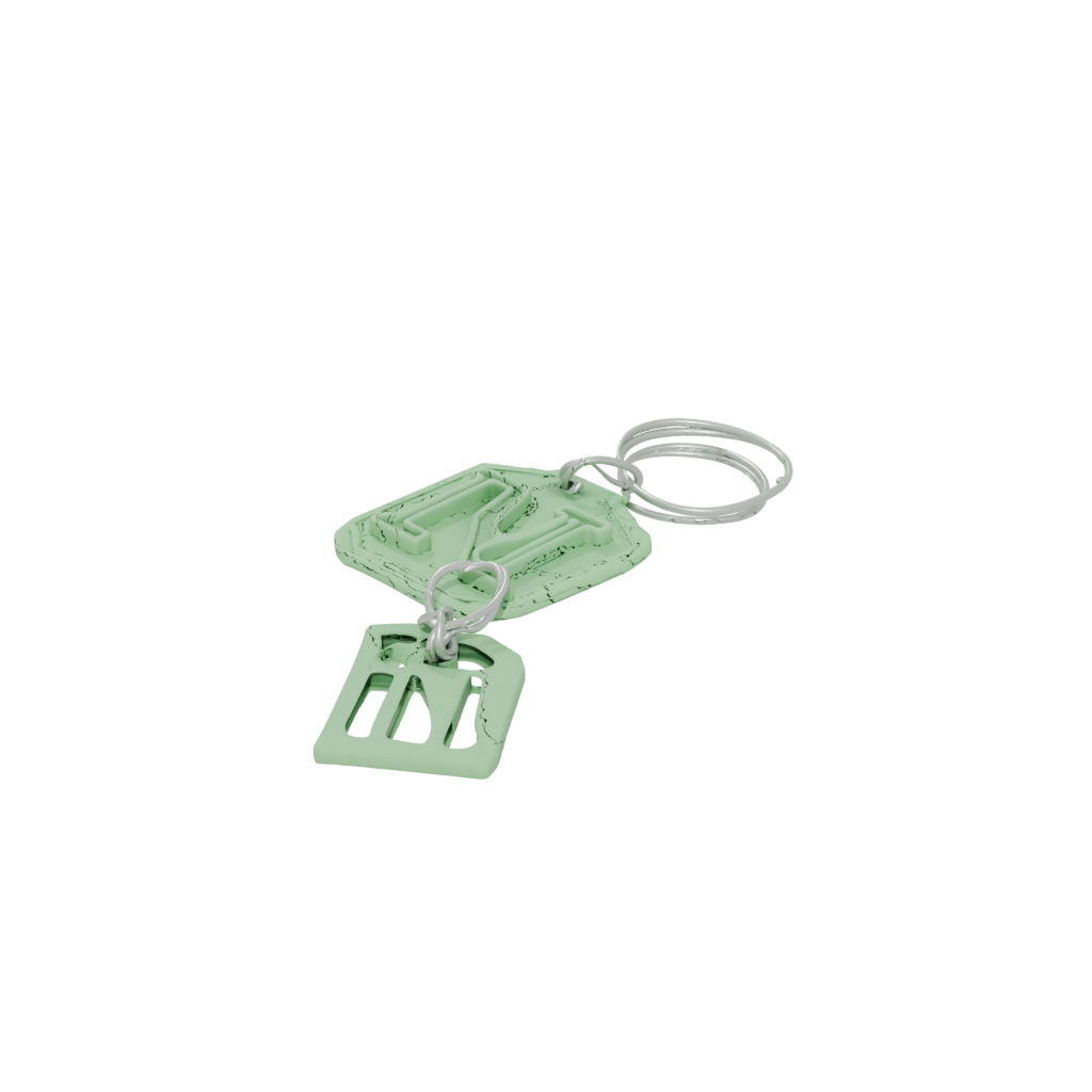 Glow Layered Monogram Initial N — keychains 3D print model, STL
