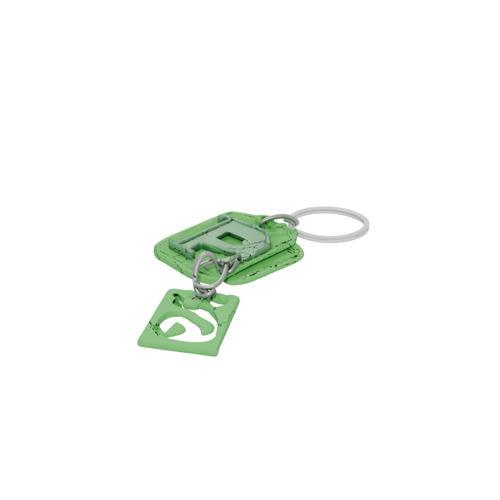 Glow Layered Monogram Initial P — keychains 3D print model, STL