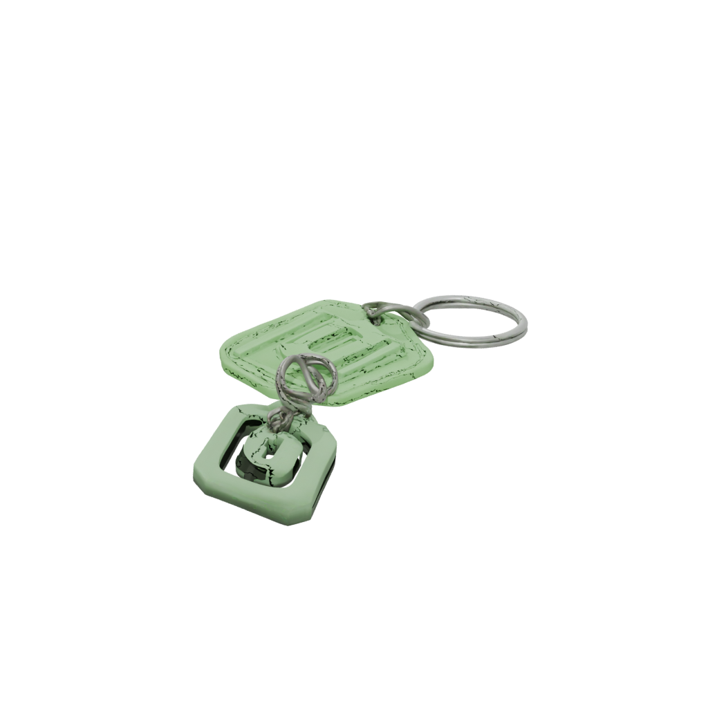 Glow Layered Monogram Initial U — keychains 3D print model, STL
