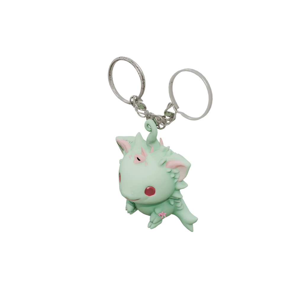 Glow Layered Tiny Axolotl Charm