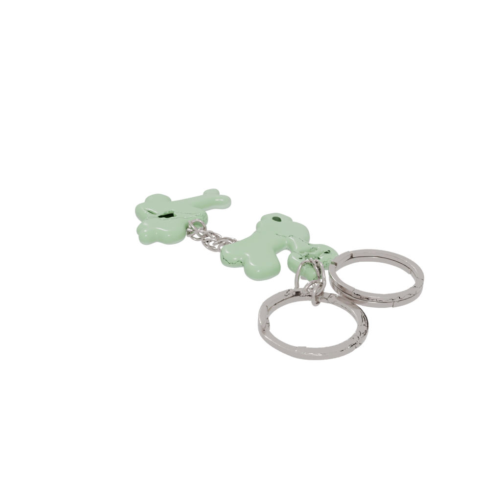 Glow Outline Dog Bone Charm — keychains 3D print model, STL