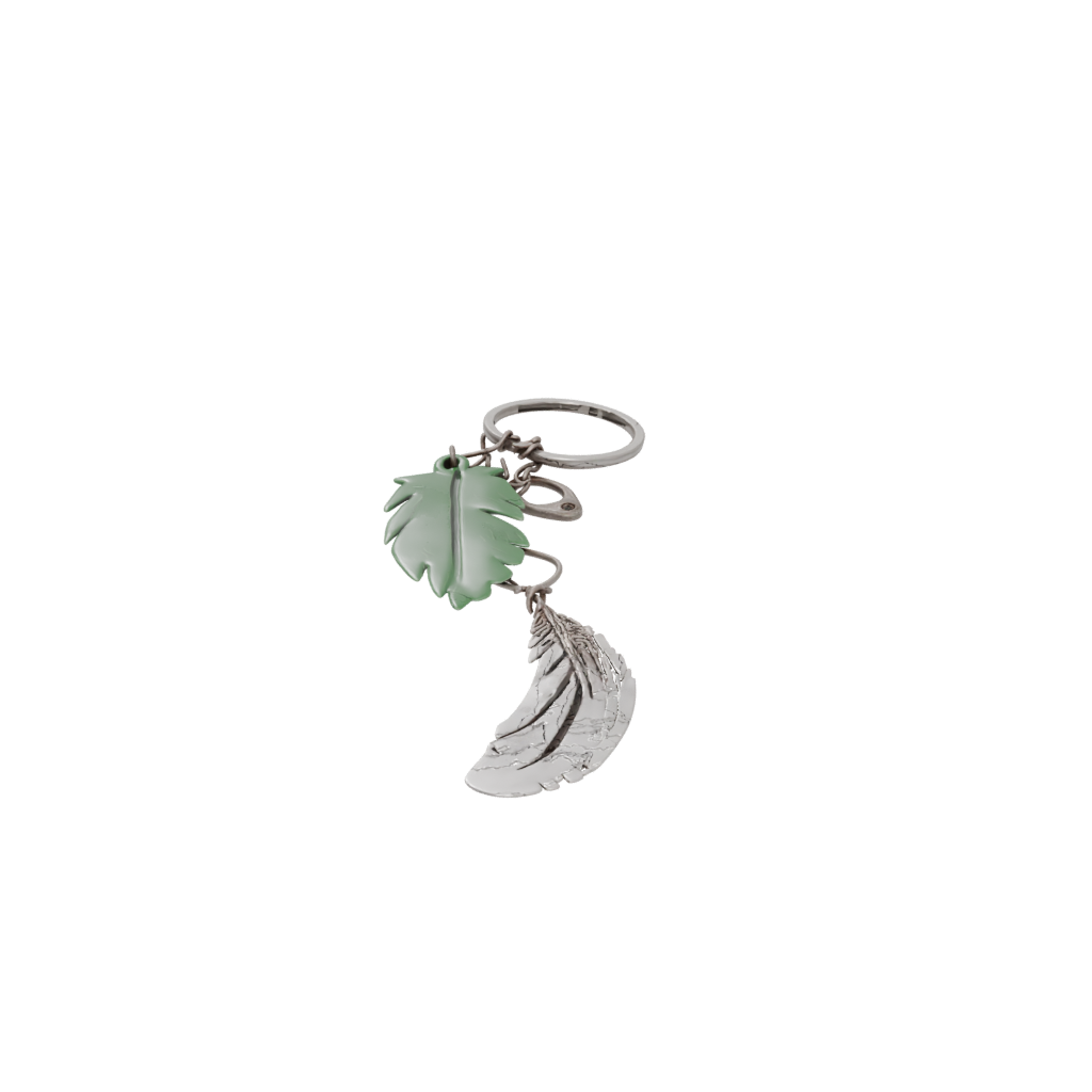 Glow Outline Feather Charm — keychains 3D print model, STL