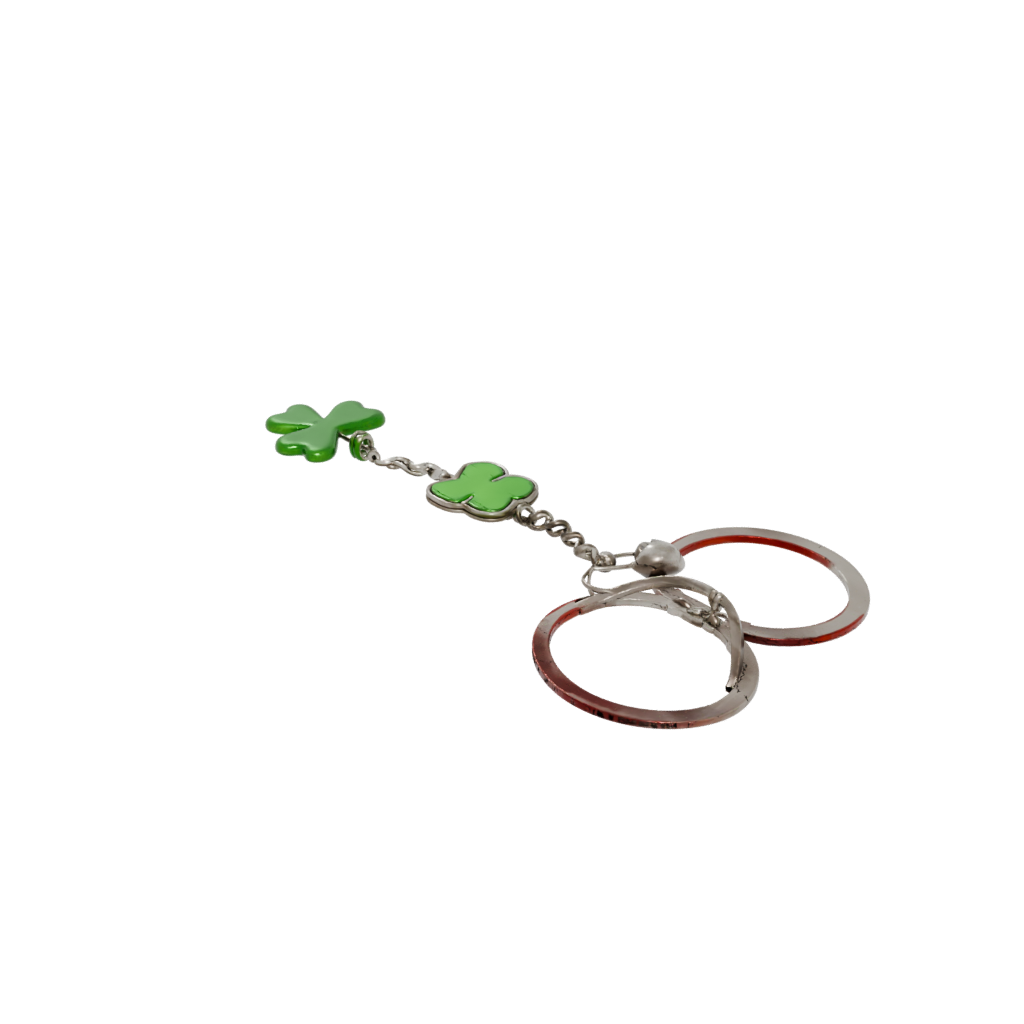 Glow Outline Four-Leaf Clover Charm — keychains 3D print model, STL