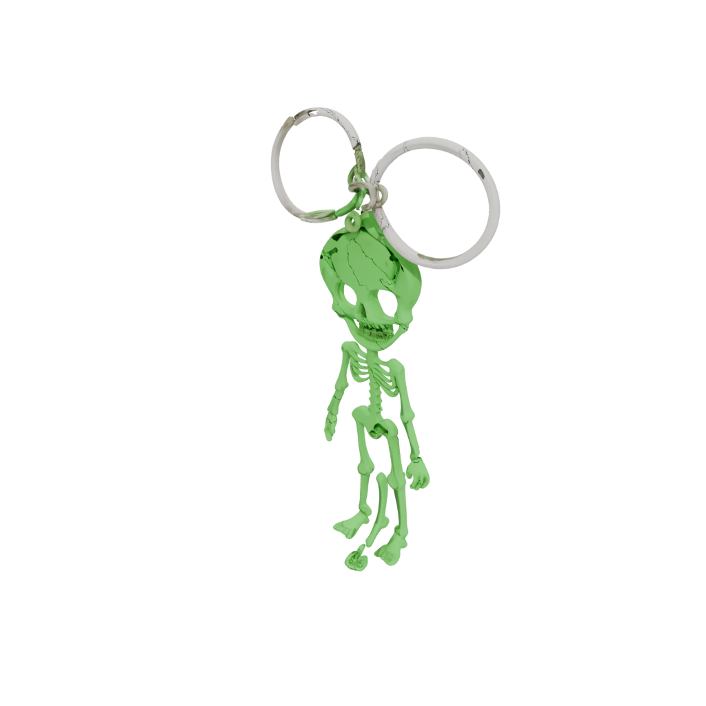 Glow Outline Key Skeleton Charm