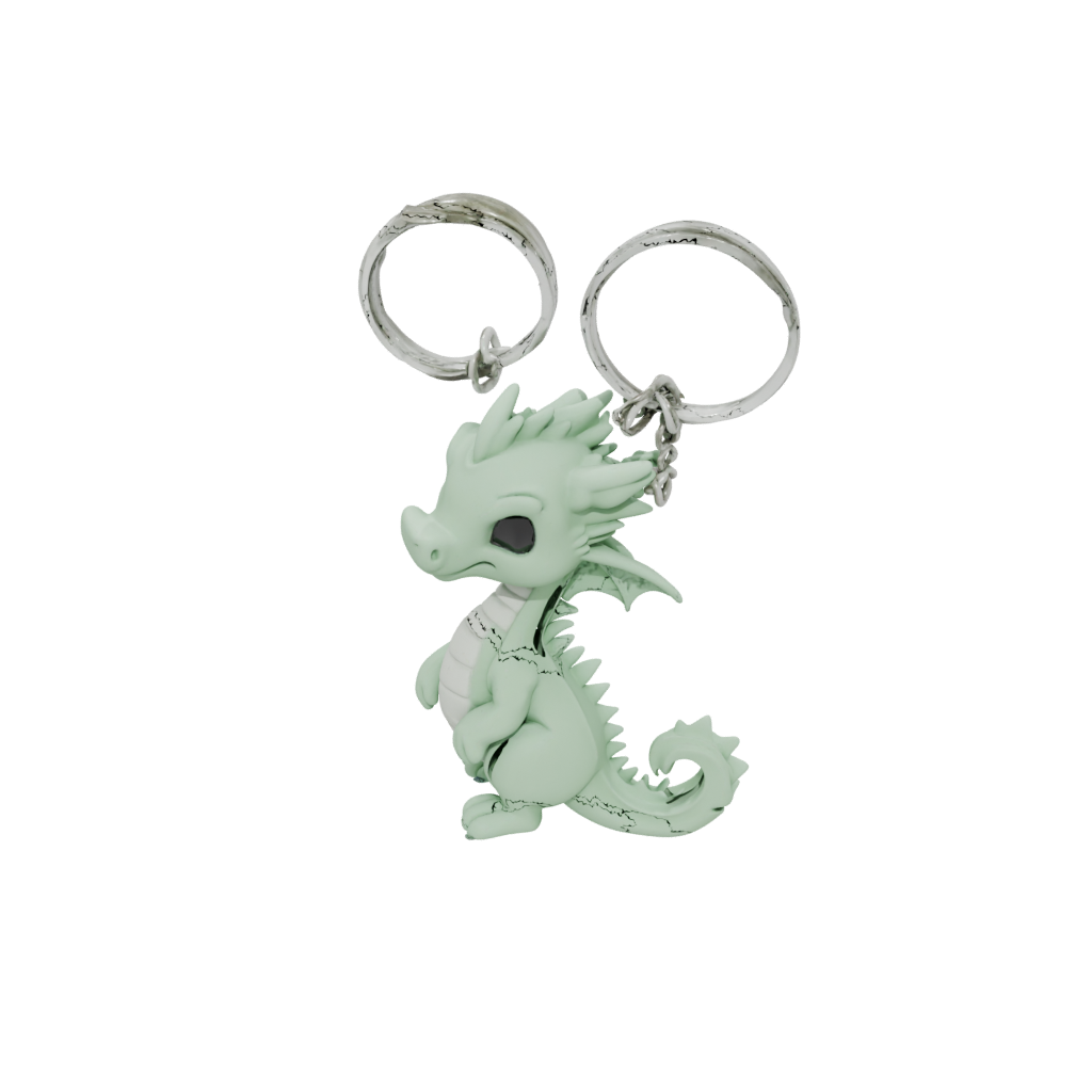 Glow Outline Mini Dragon Charm — keychains 3D print model, STL