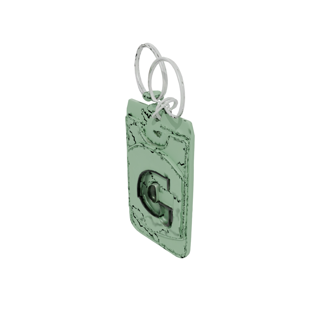 Glow Outline Monogram Initial G — keychains 3D print model, STL