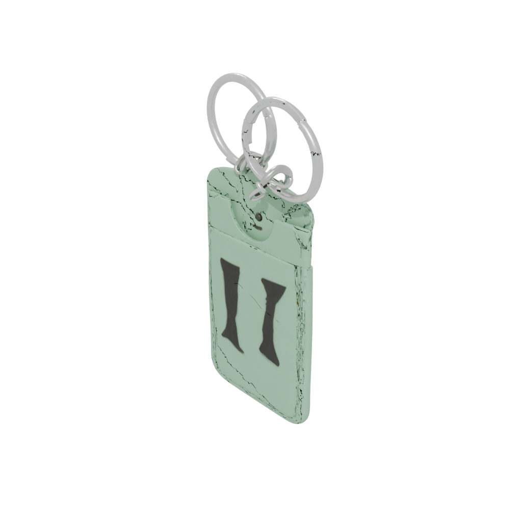 Glow Outline Monogram Initial H — keychains 3D print model, STL