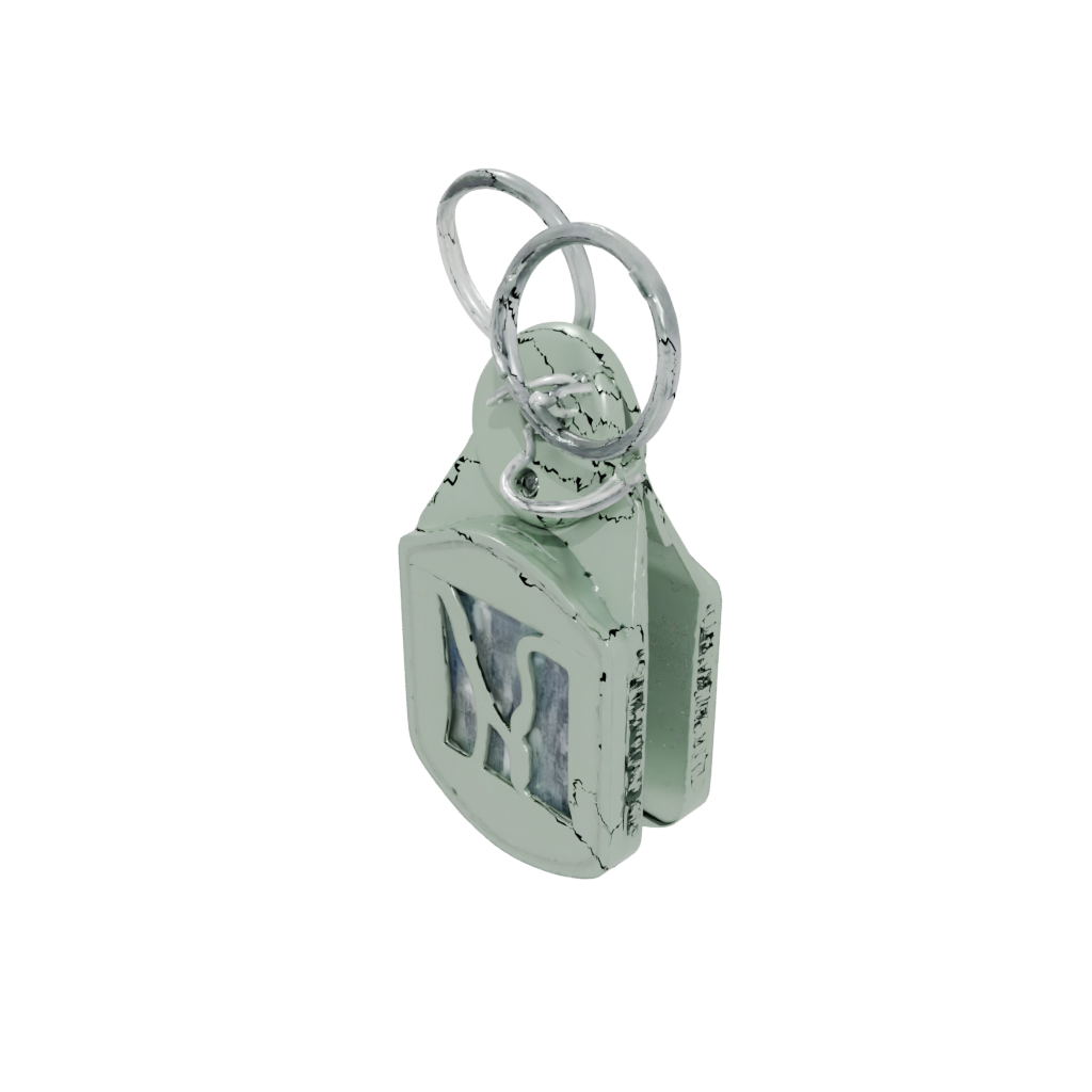 Glow Outline Monogram Initial M — keychains 3D print model, STL