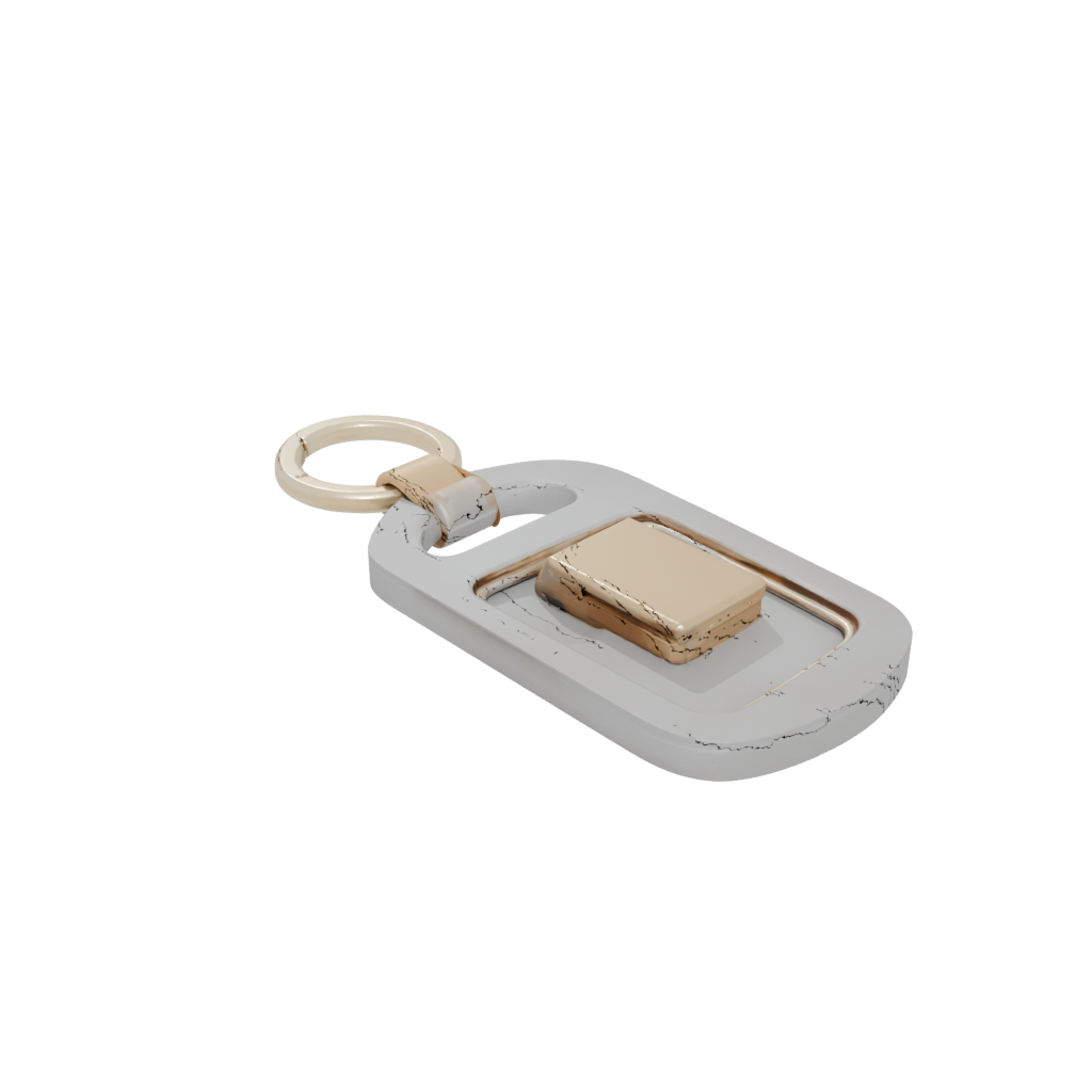 Gold 3D Bottle Opener Tag