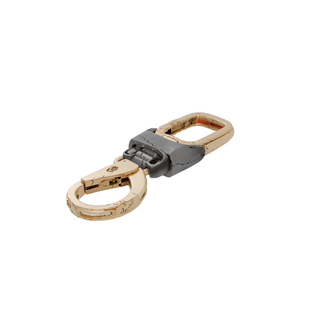 Gold 3D Carabiner Clip