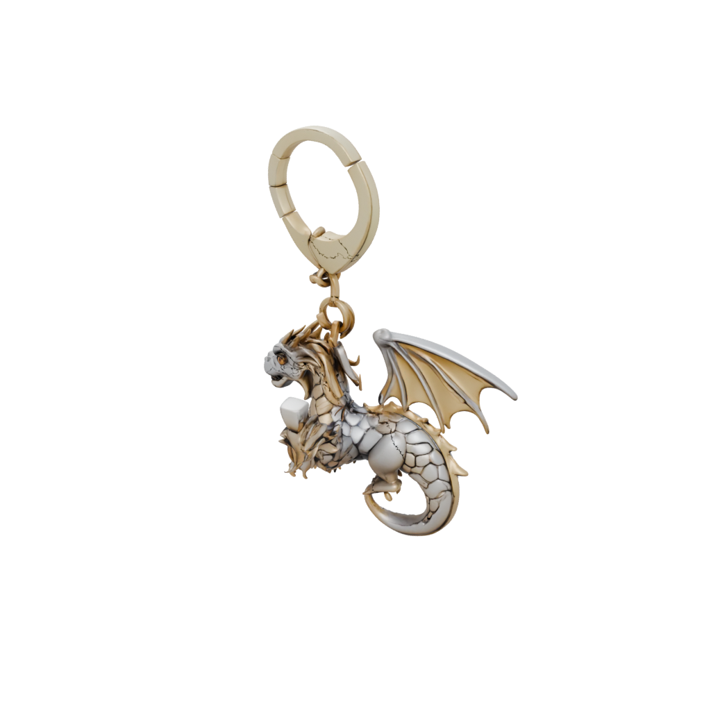 Gold 3D Mini Dragon Charm