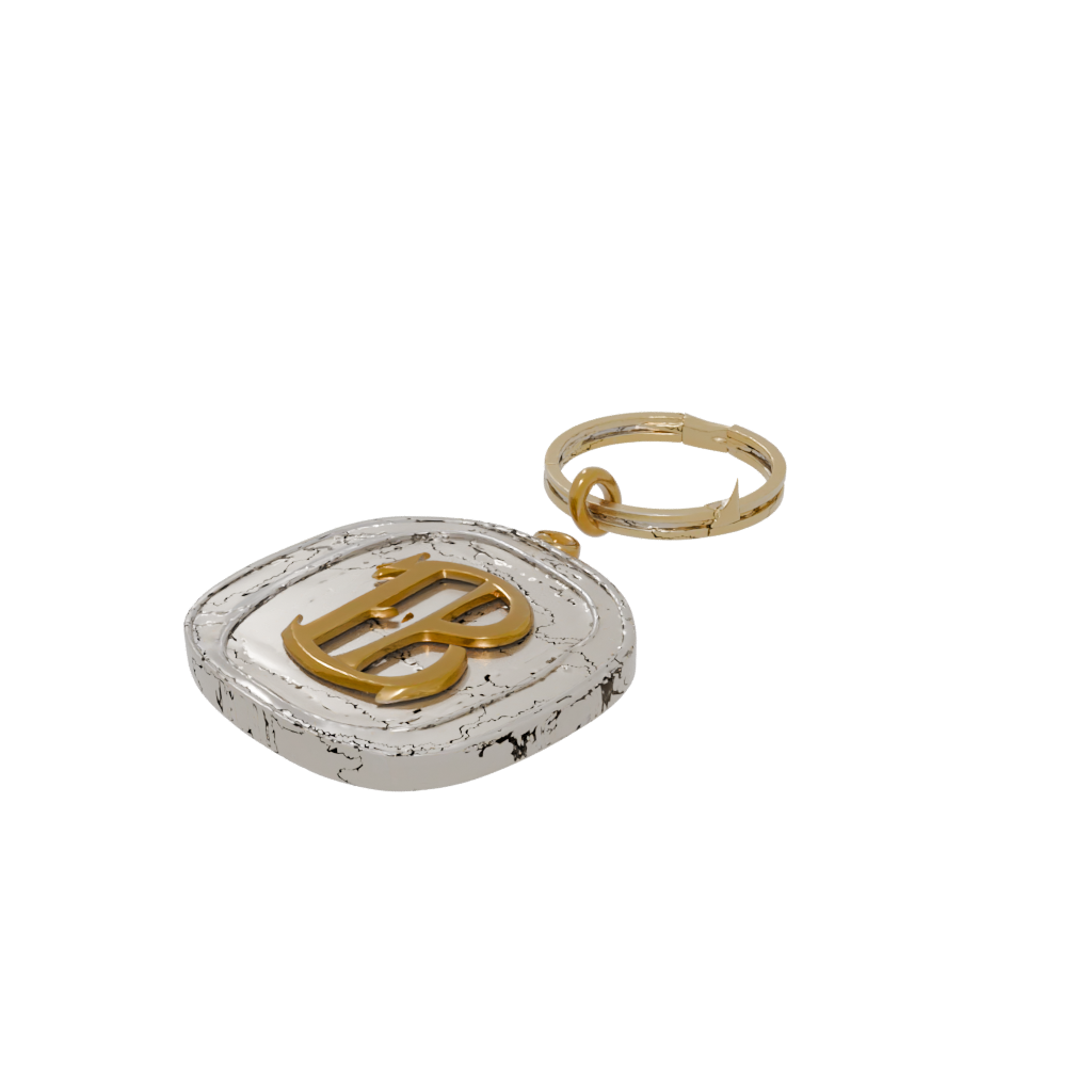 Gold 3D Monogram Initial B
