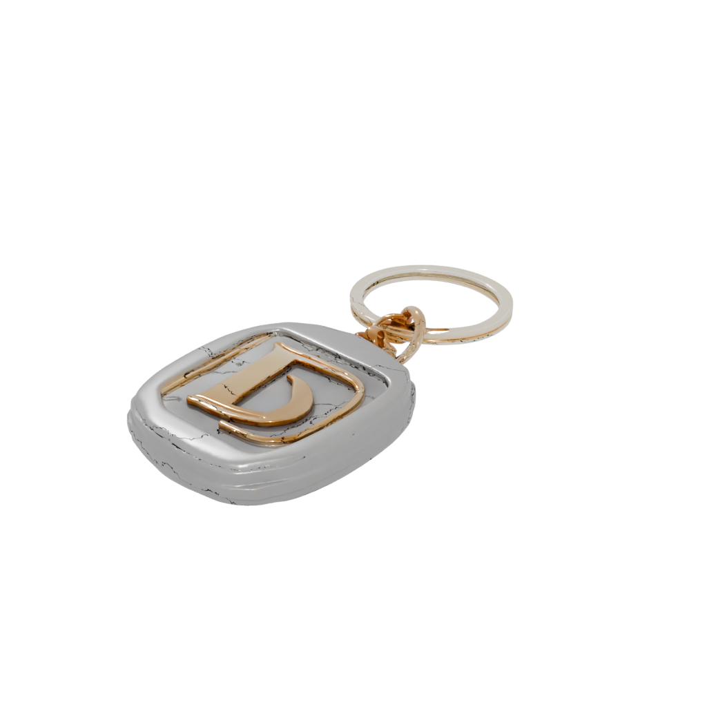 Gold 3D Monogram Initial D
