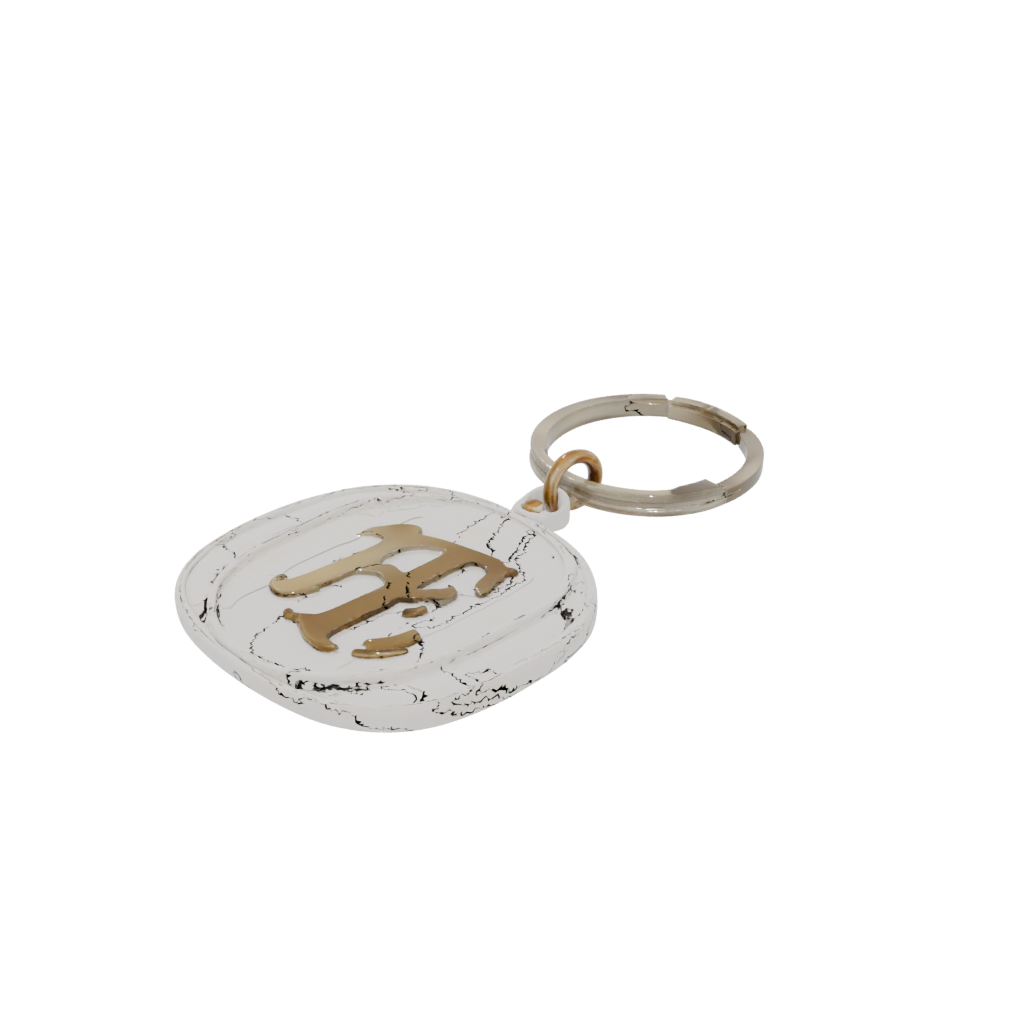 Gold 3D Monogram Initial F