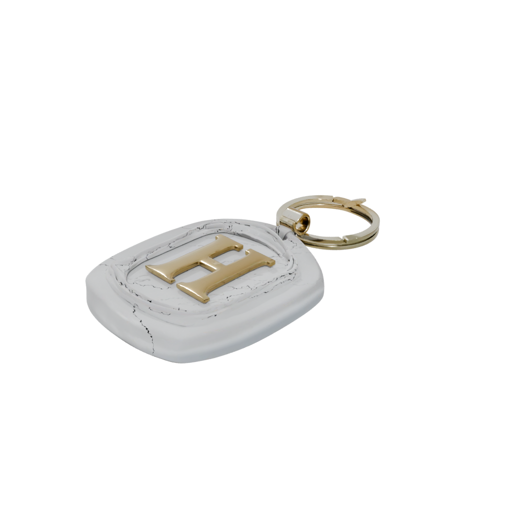 Gold 3D Monogram Initial H
