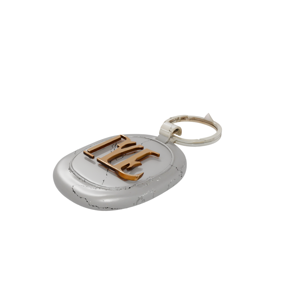 Gold 3D Monogram Initial L