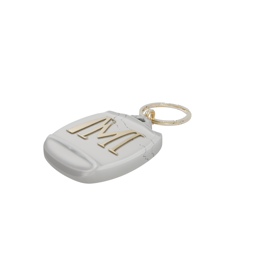 Gold 3D Monogram Initial M