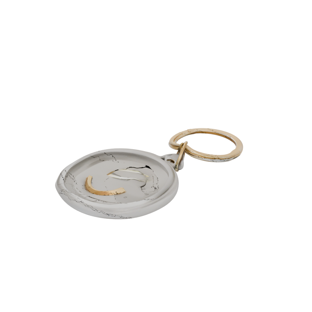 Gold 3D Monogram Initial O