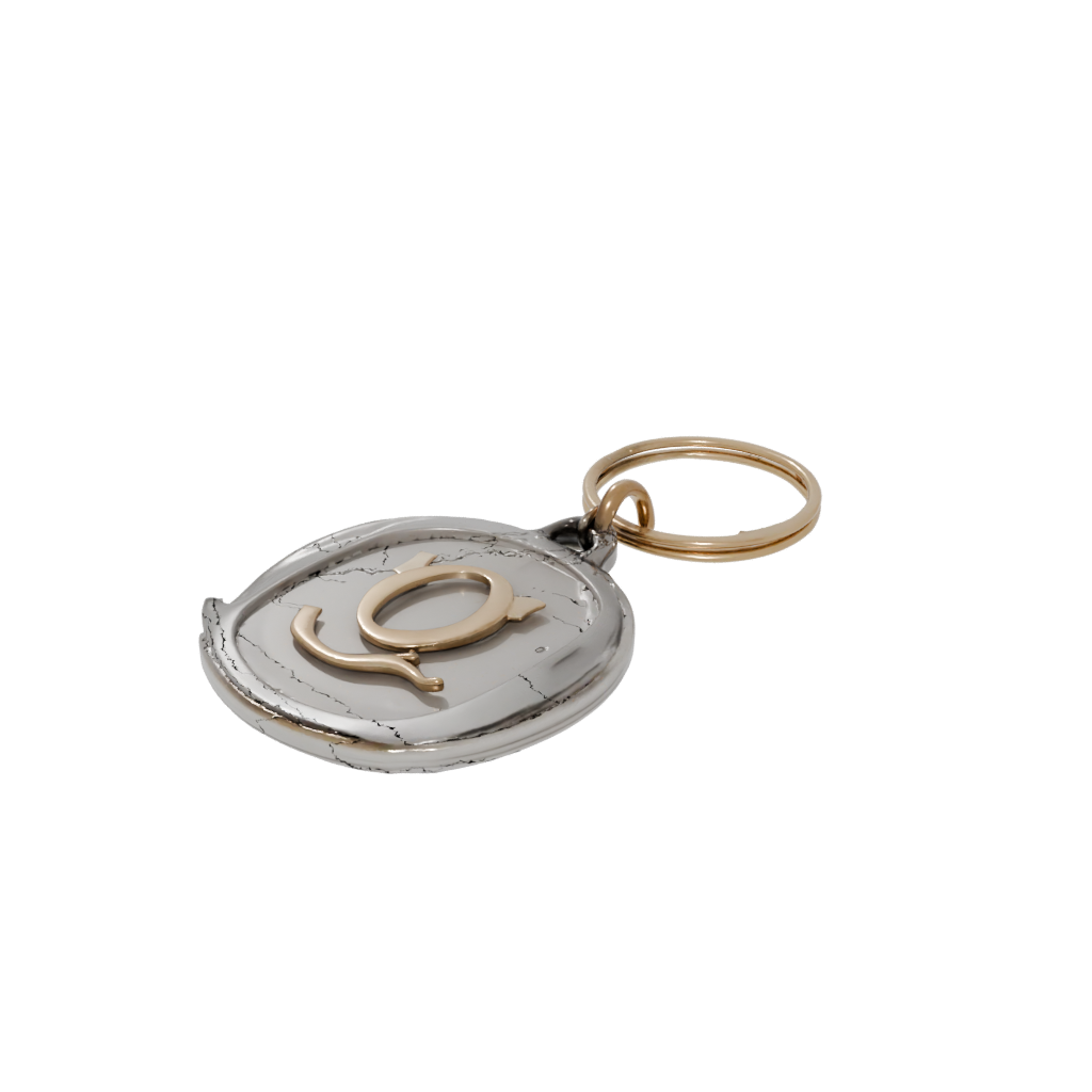 Gold 3D Monogram Initial Q