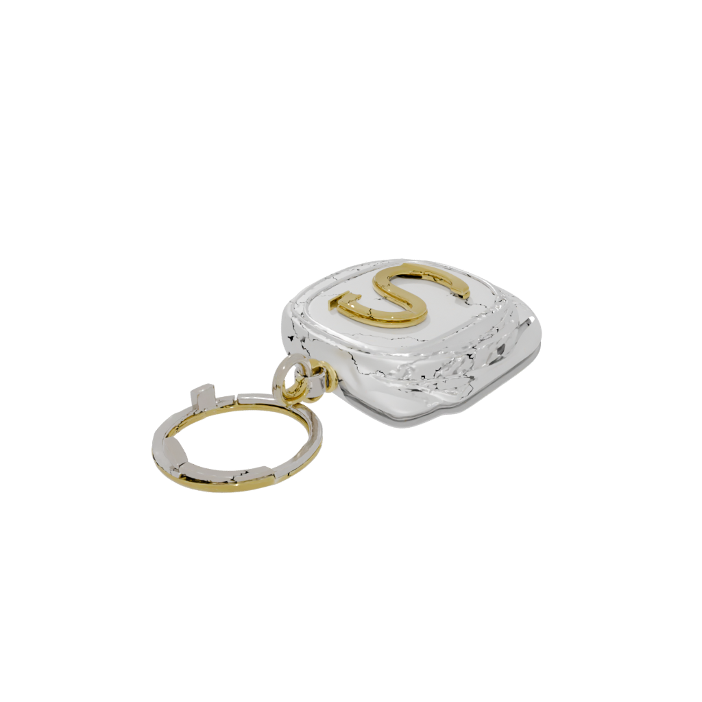 Gold 3D Monogram Initial S