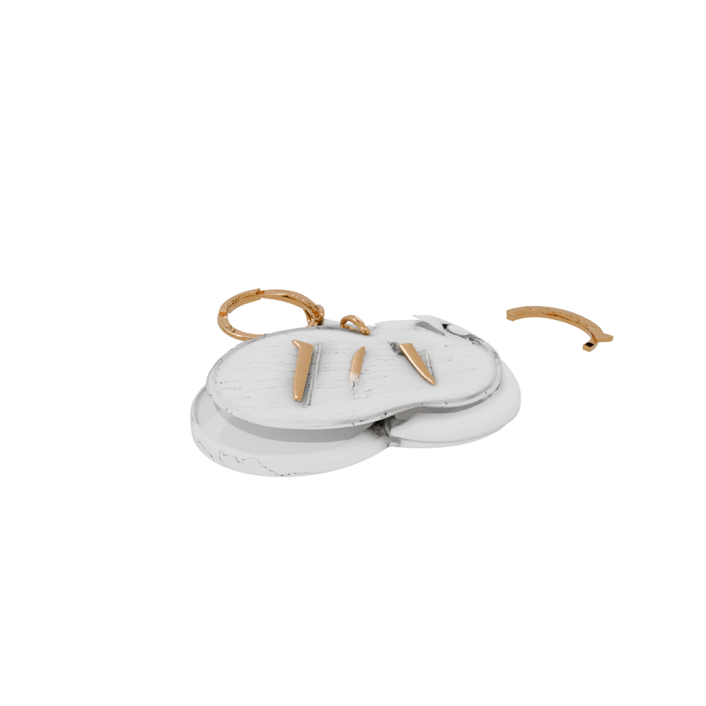 Gold 3D Monogram Initial V