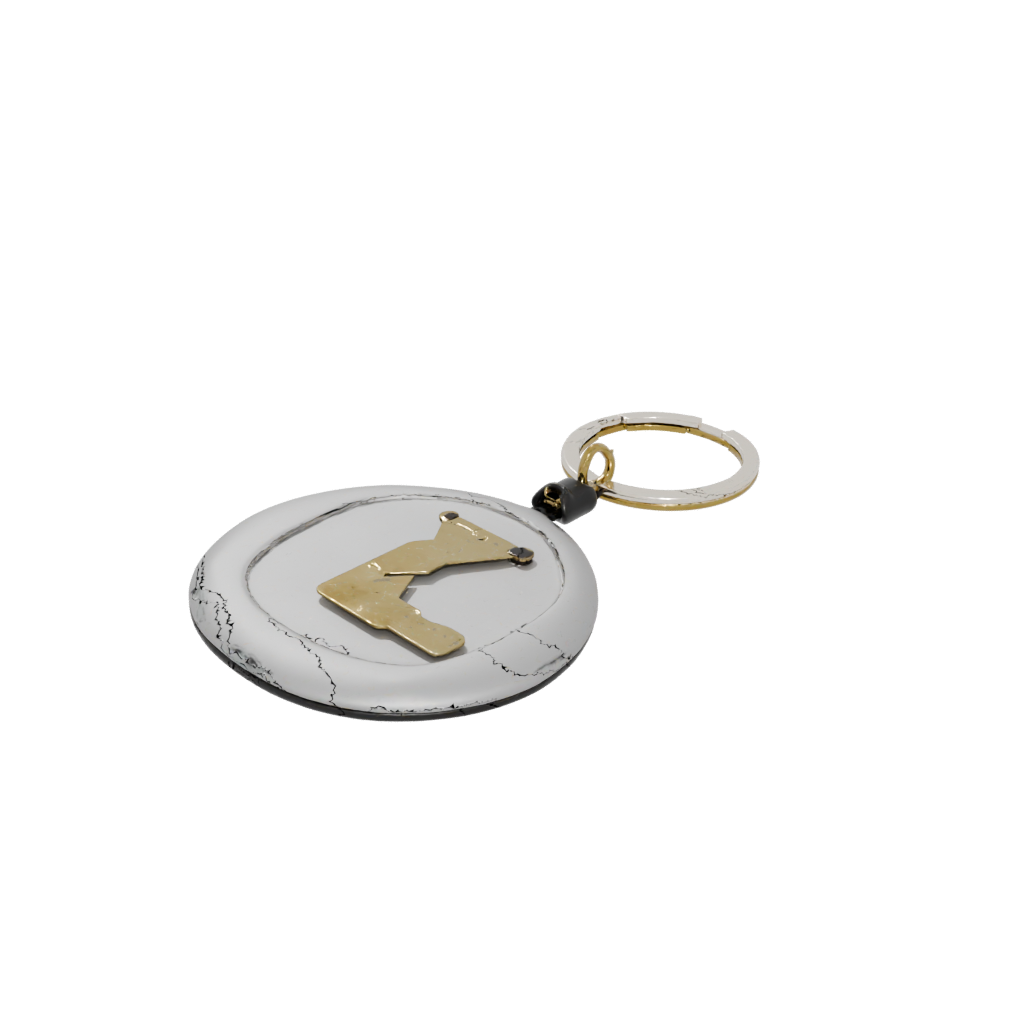 Gold 3D Monogram Initial X