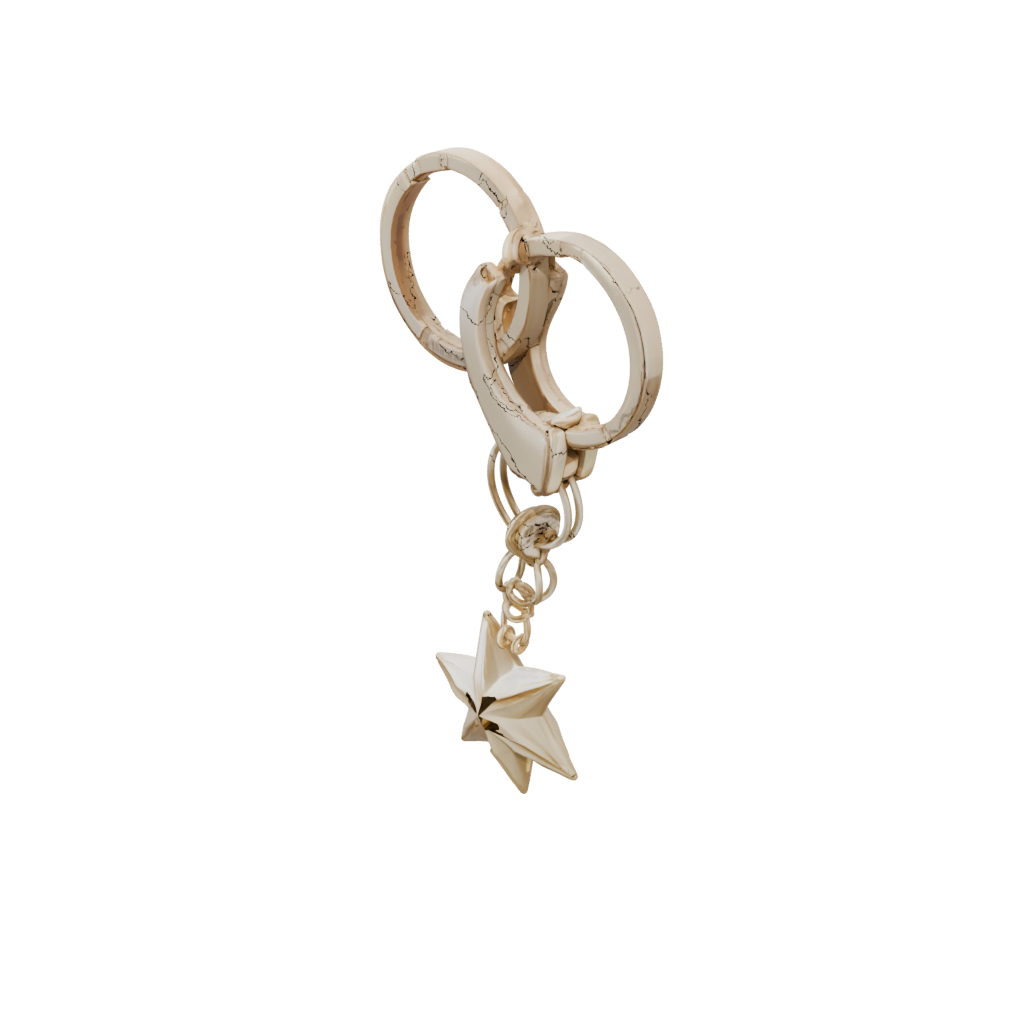 Gold 3D Star Charm