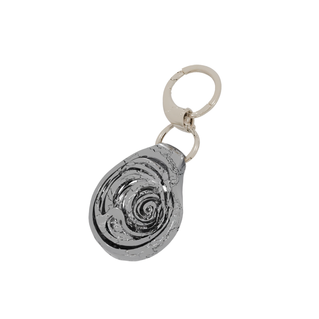 Gold 3D Wave Charm