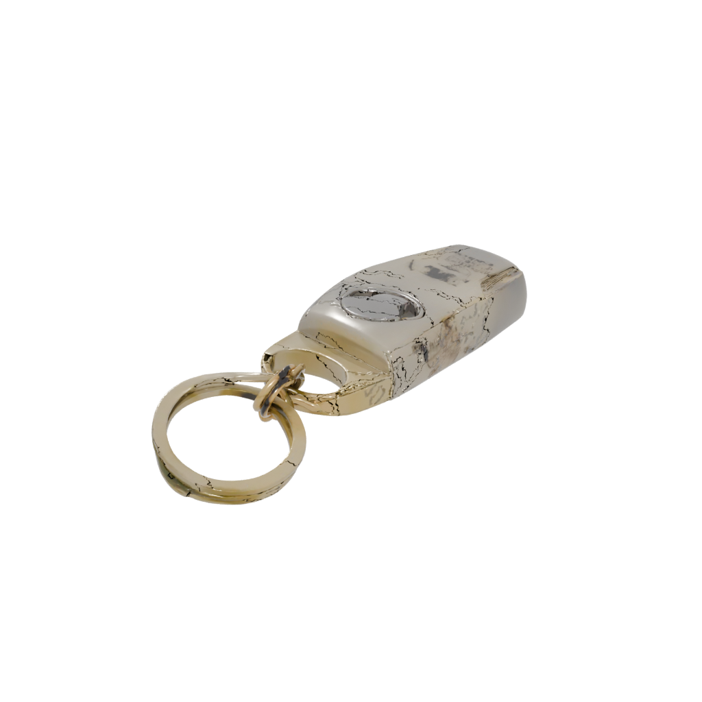Gold 3D Whistle Keyfob
