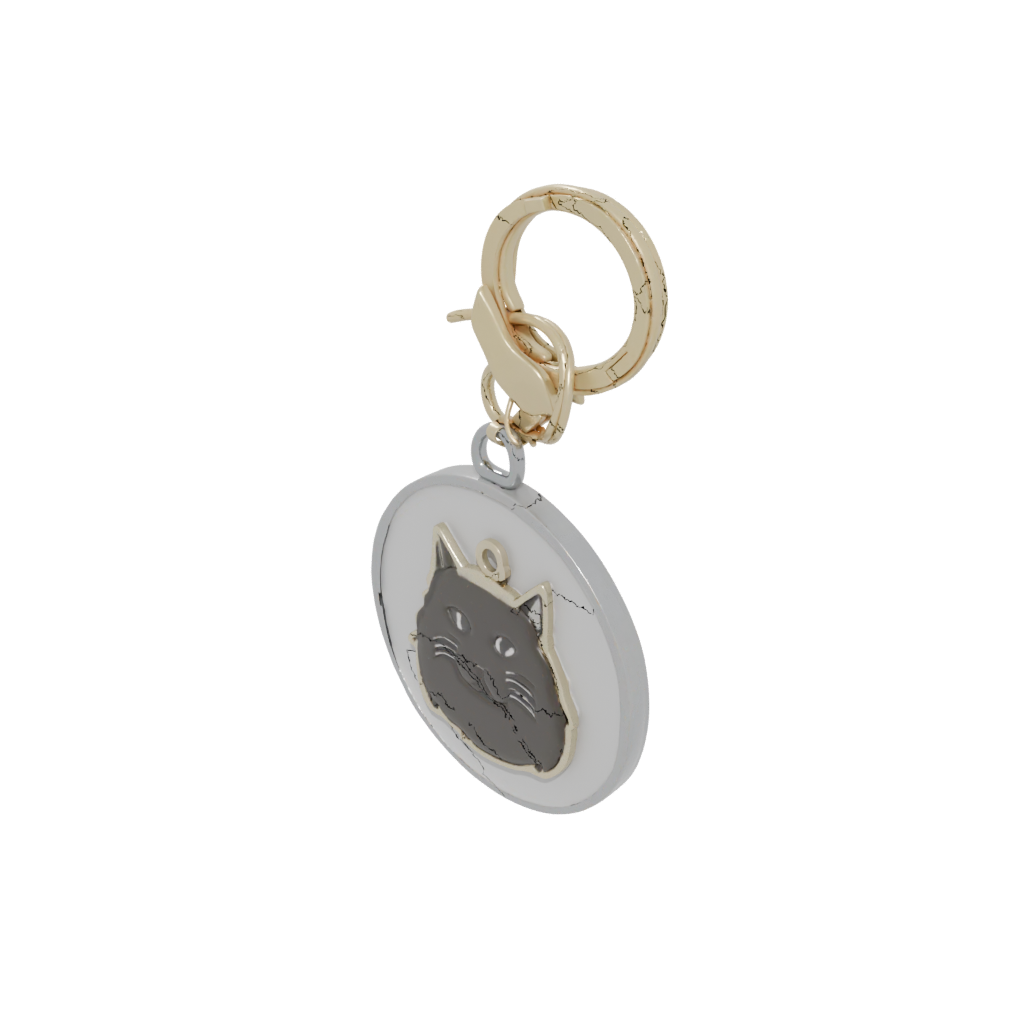 Gold Cat Silhouette Charm