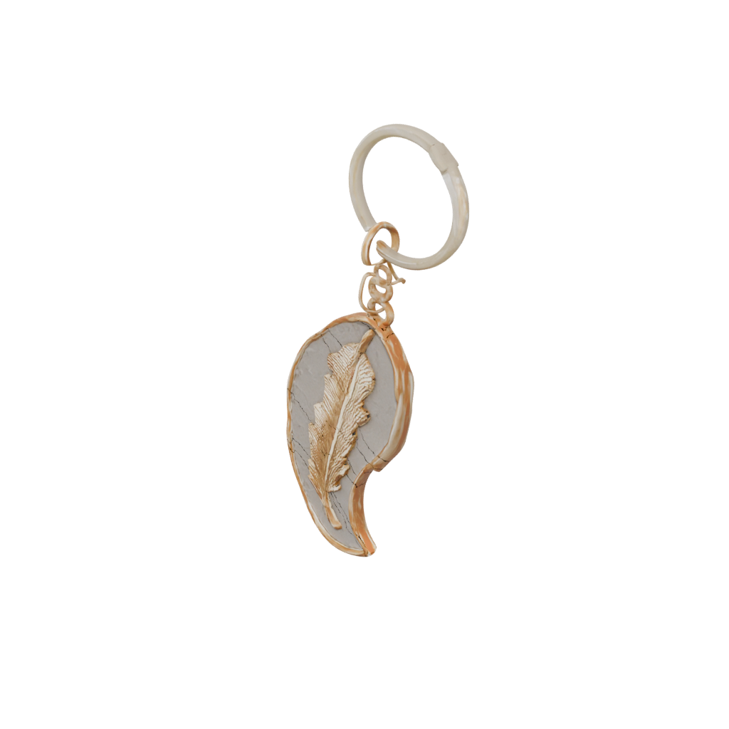 Gold Feather Charm