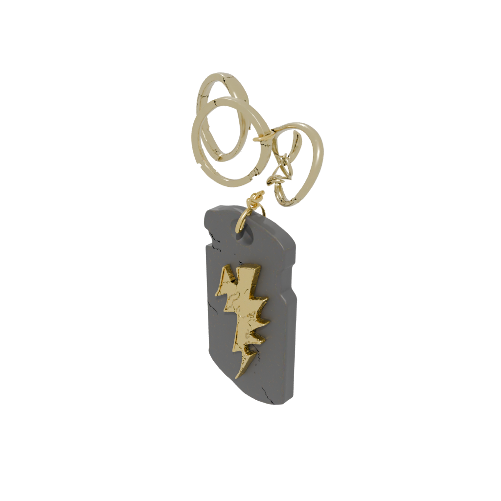 Gold Lightning Bolt Charm