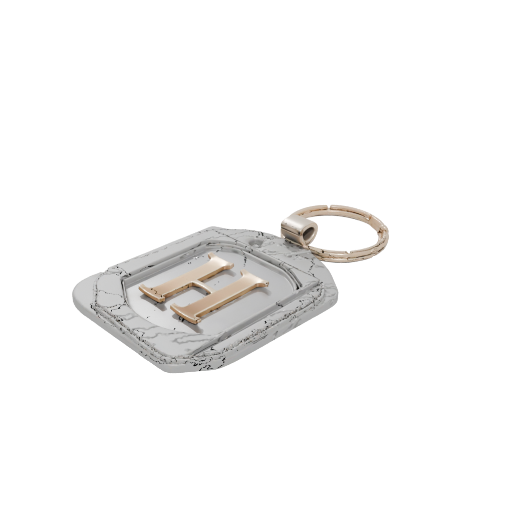 Gold Monogram Initial H
