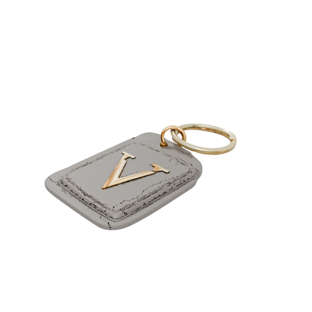 Gold Monogram Initial V
