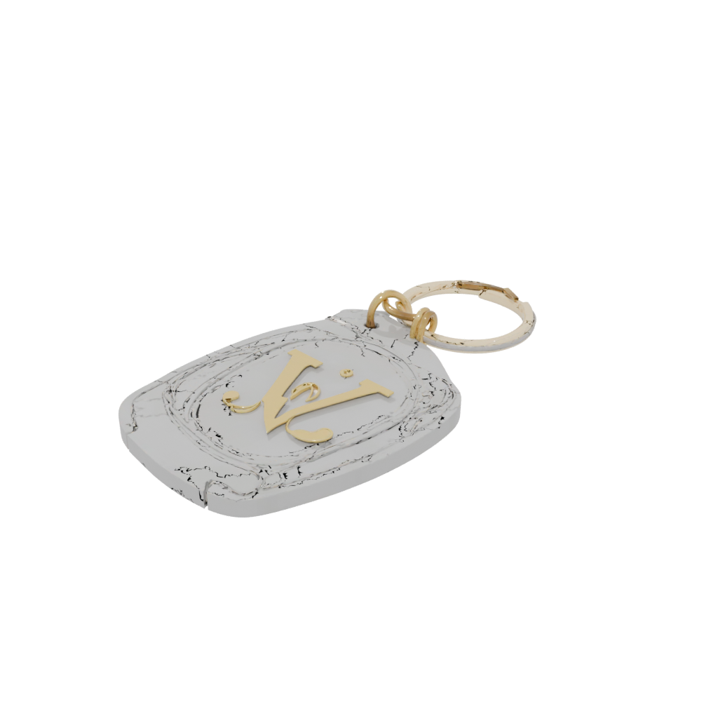 Gold Monogram Initial W