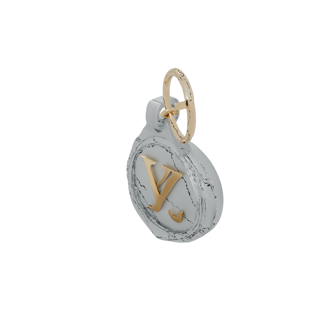 Gold Monogram Initial Y