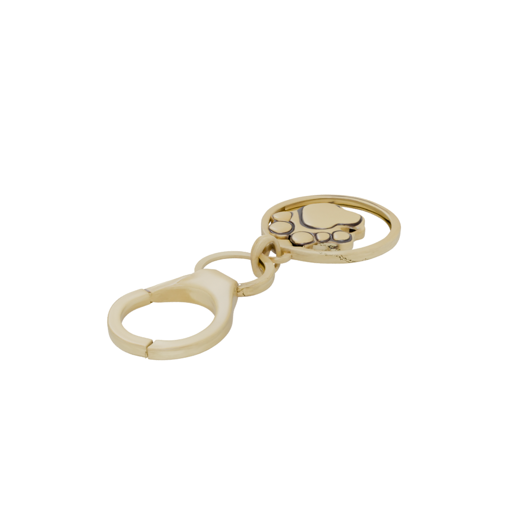 Gold Paw Print Charm
