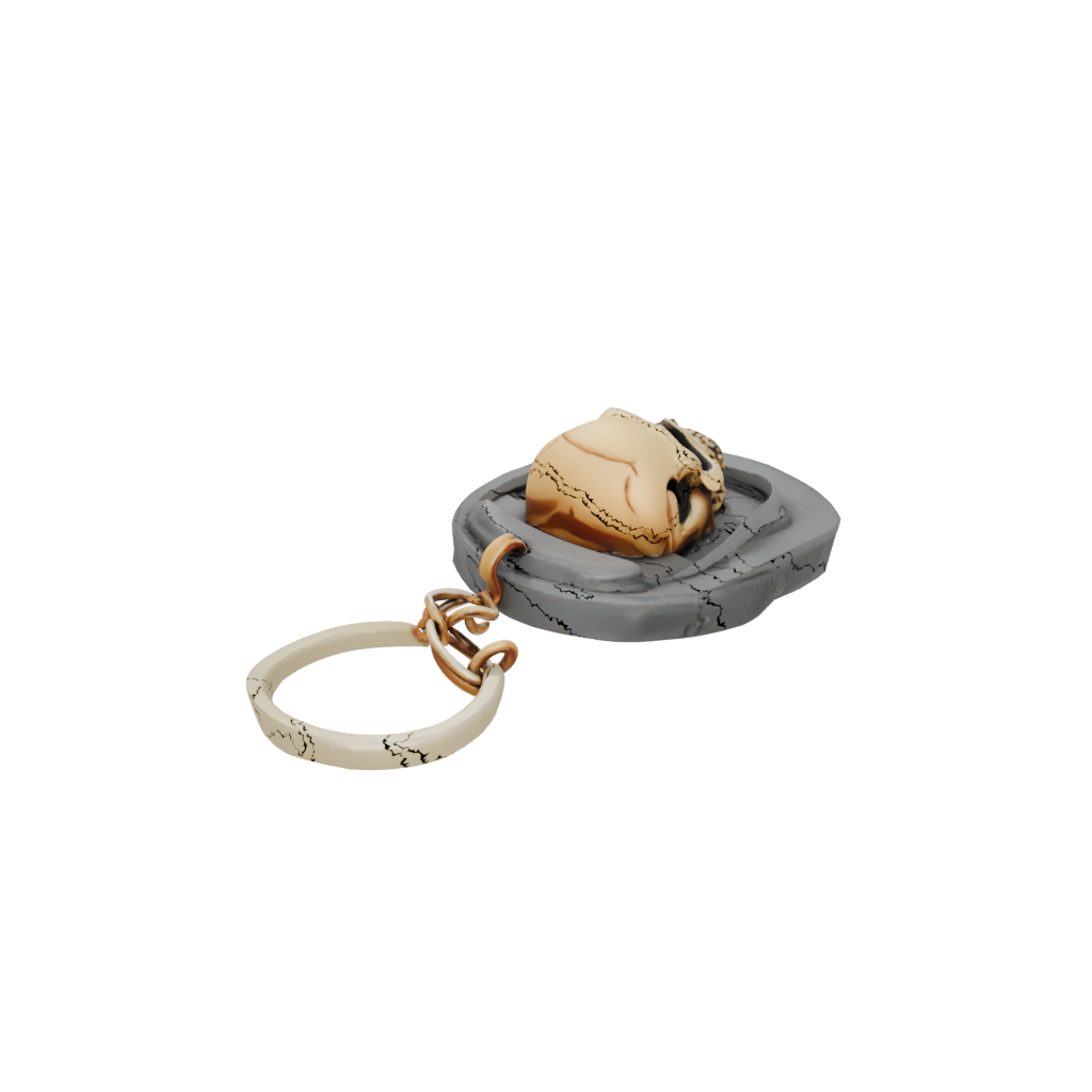 Gold Skull Charm