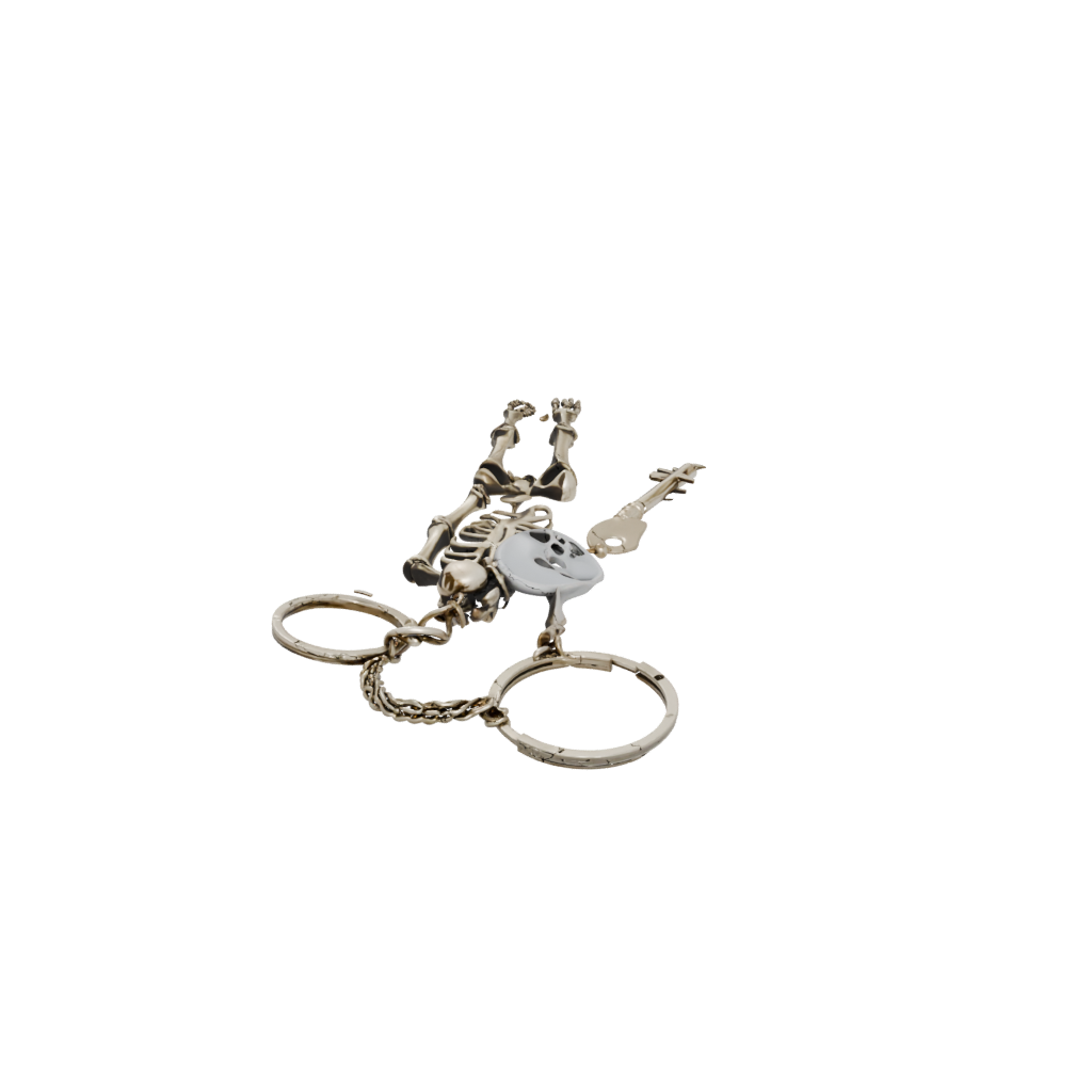 Gold Layered Key Skeleton Charm