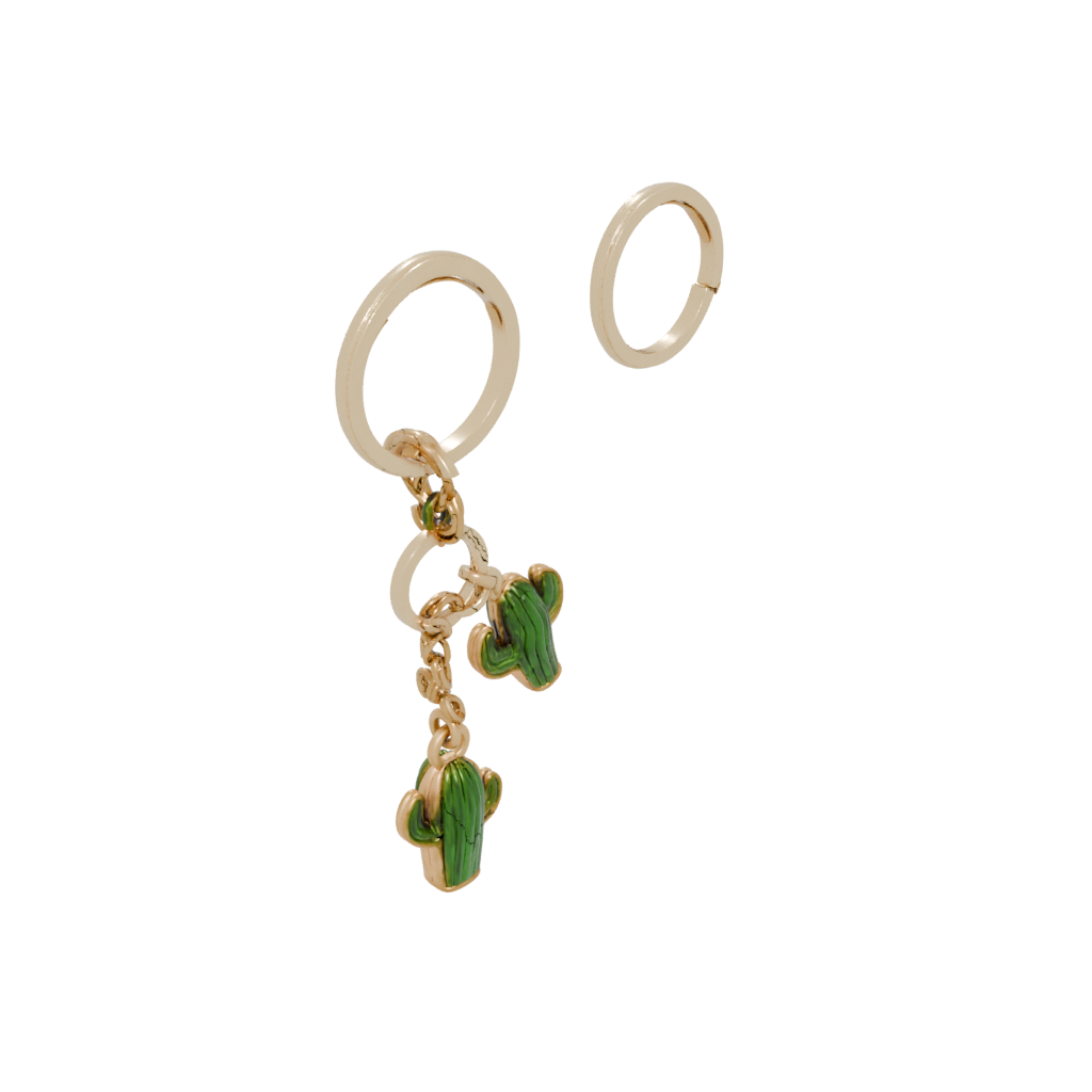Gold Layered Mini Cactus Charm