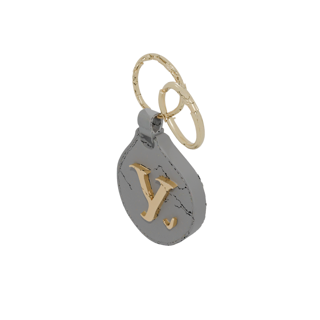 Gold Layered Monogram Initial Y