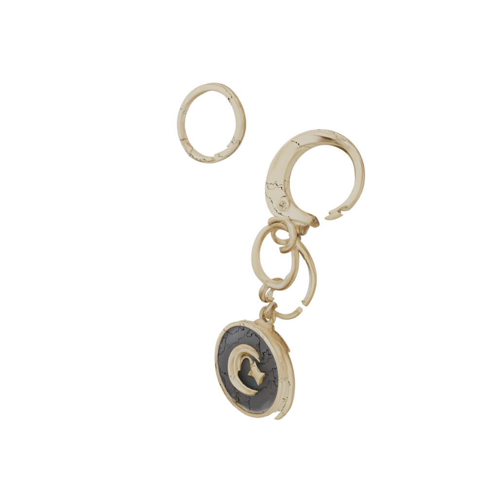 Gold Layered Moon Crescent Charm
