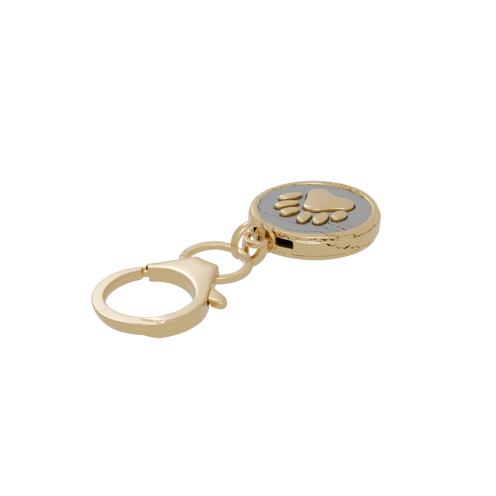 Gold Layered Paw Print Charm