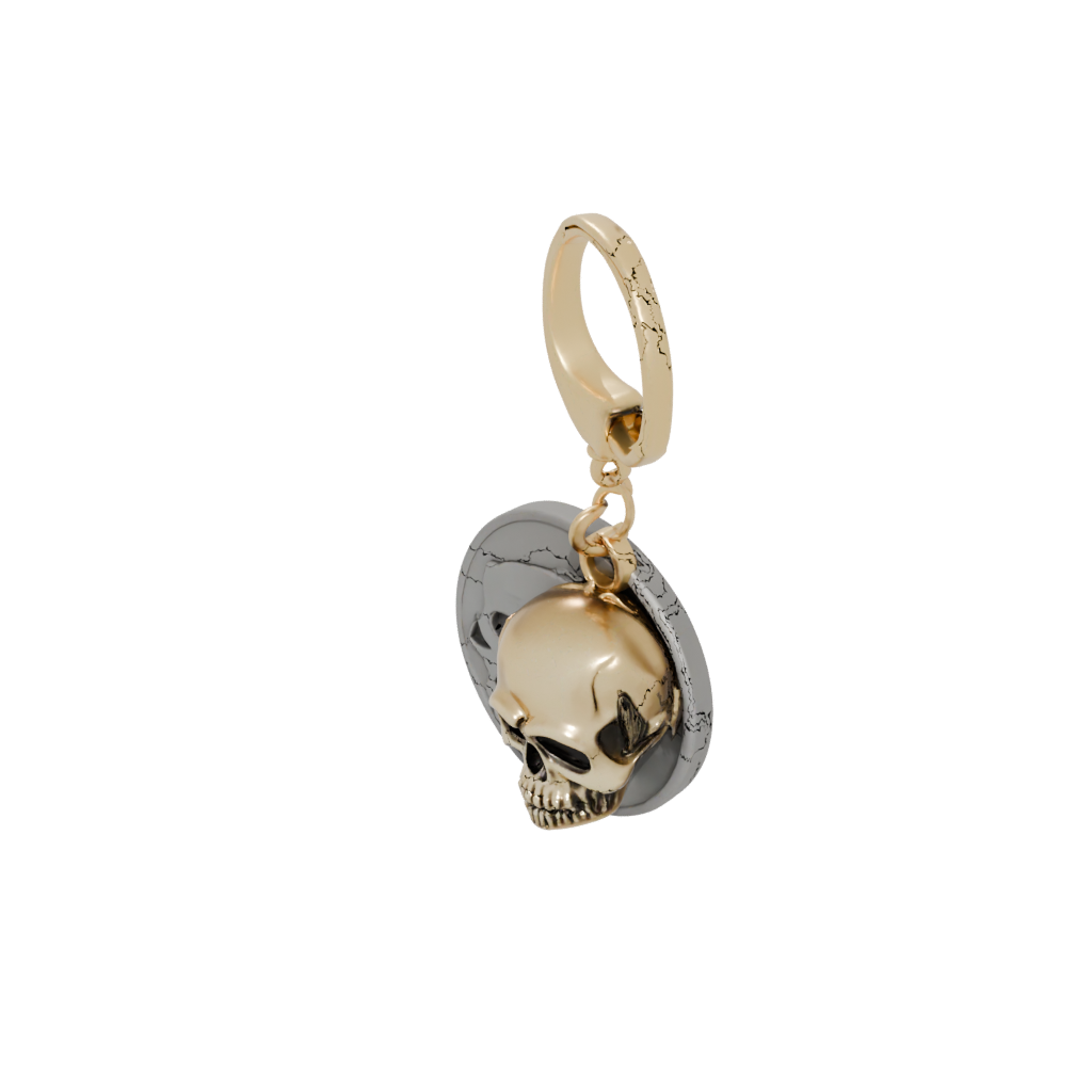 Gold Layered Skull Charm