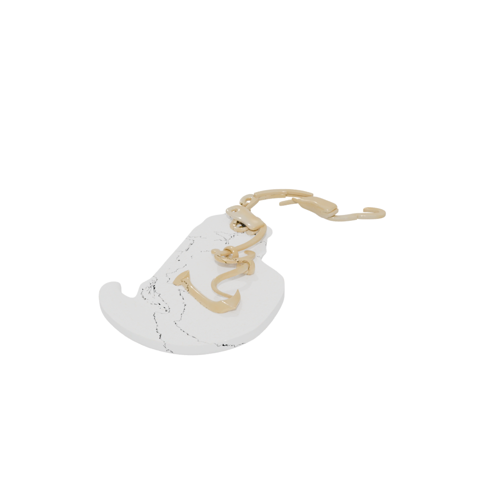 Gold Outline Anchor Charm