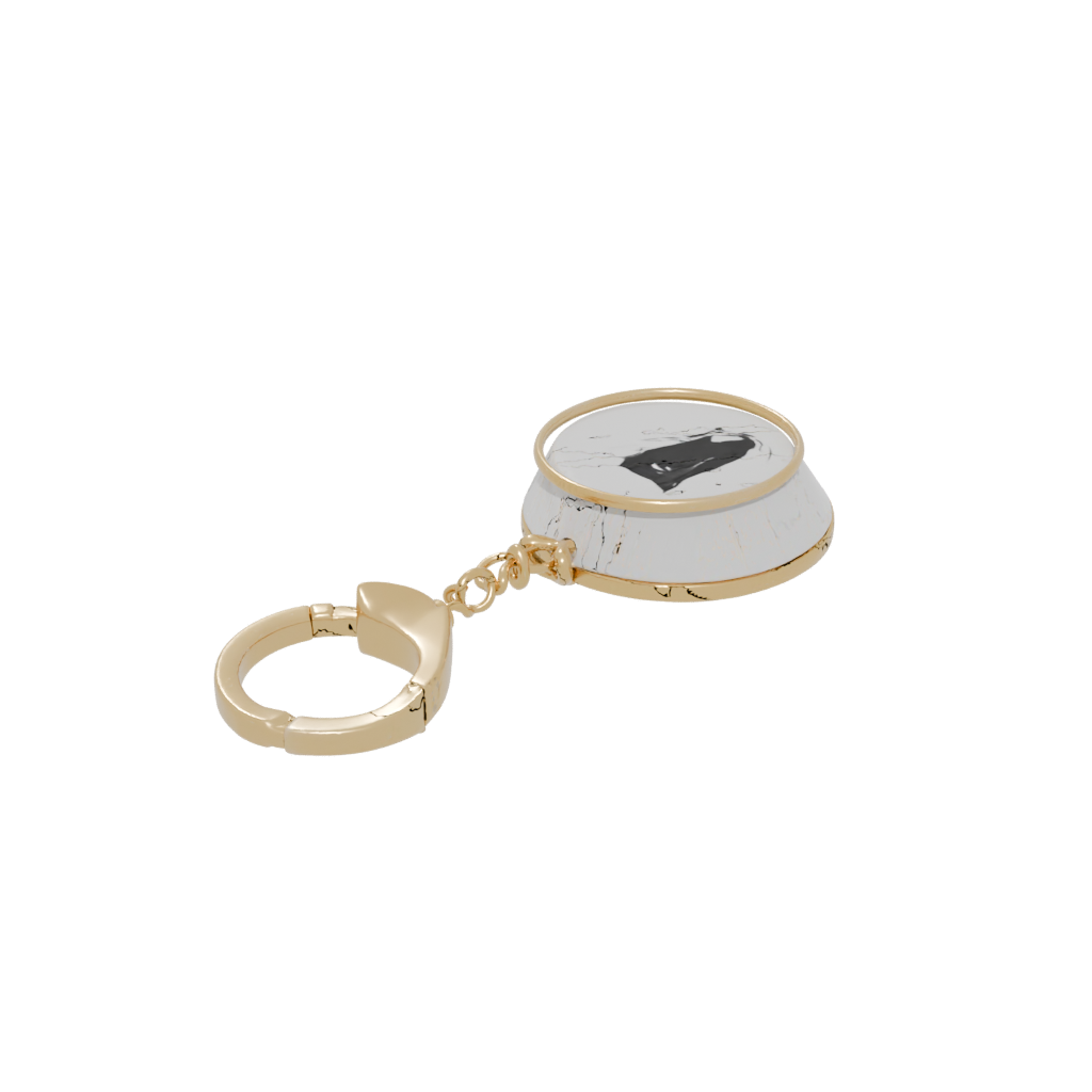 Gold Outline Cat Silhouette Charm