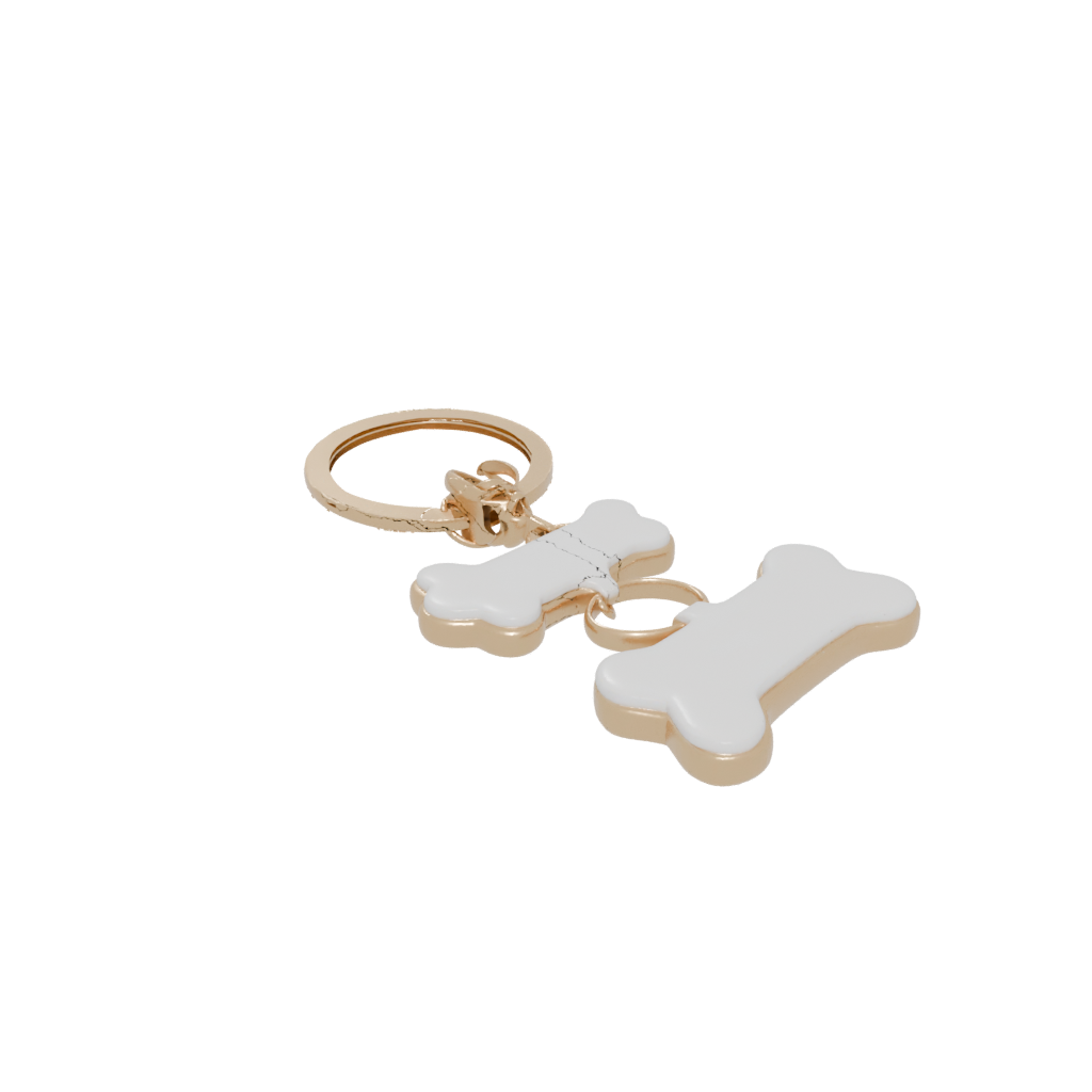 Gold Outline Dog Bone Charm