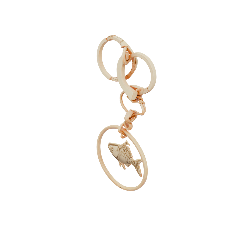 Gold Outline Fish Charm